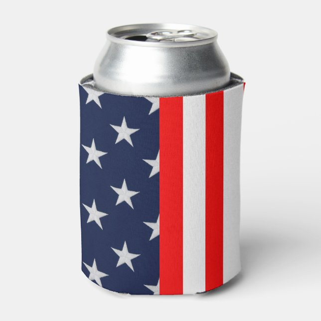 Enfriador De Latas Personalizado de American Stars & Stripes USA (Lata Anverso)