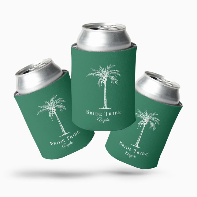 Enfriador De Latas Personalizado de árbol de palmas blancas verde de  (Subido por el creador)