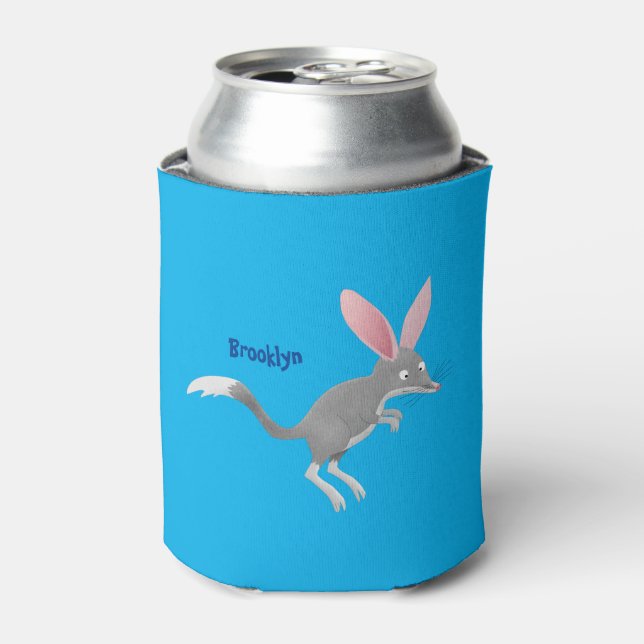 Enfriador De Latas Personalizado de bilby australiano feliz (Lata Anverso)