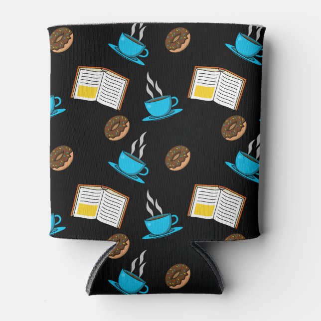 Enfriador De Latas Personalizado de Café y Donut para Libros (Anverso)