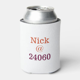 Enfriador De Latas Personalizado de código postal del Naranja quemado