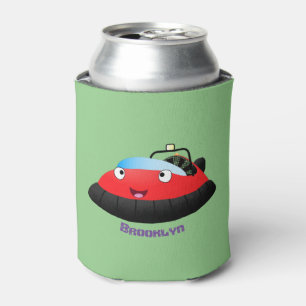 Enfriador De Latas Personalizado de jornalero alegre rojo