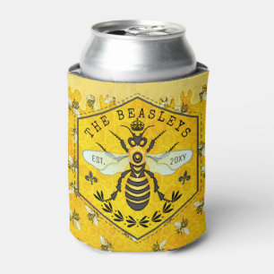 Enfriador De Latas Personalizado de la corona el   del abejorro de la
