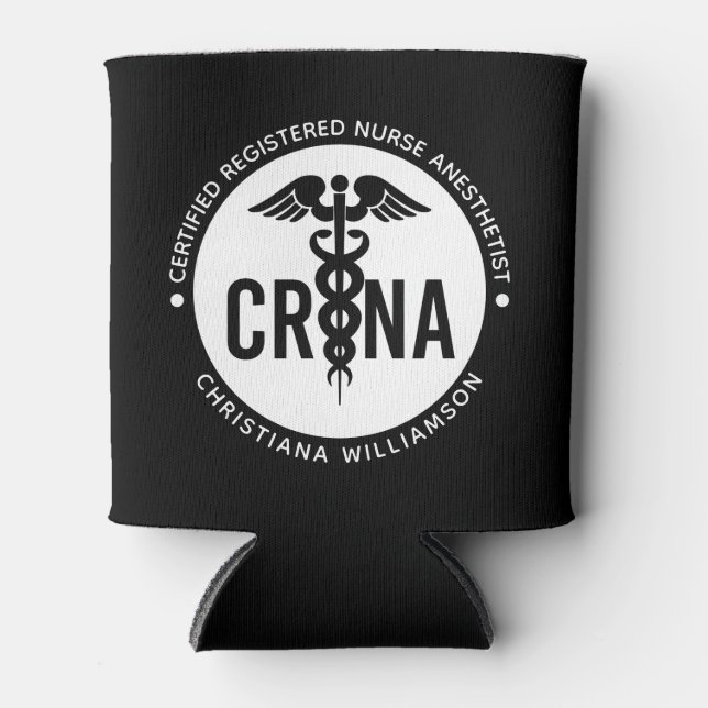 Enfriador De Latas Personalizado de la CRNA Certificado de enfermero  (Anverso)