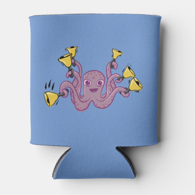 Enfriador De Latas Personalizado de las campanas de pulpo (Anverso)