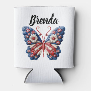 Enfriador De Latas Personalizado de mariposa de subeliminación patrió