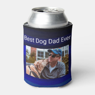 Enfriador De Latas Personalizado de Mejor Perro Papá Foto con pintura