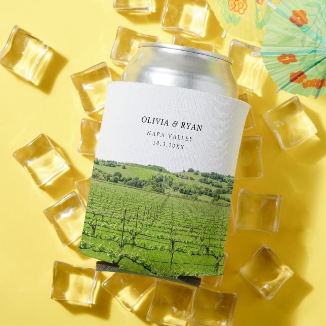 Enfriador De Latas Personalizado de Napa Boda de Vinos Favor (Verano in situ)