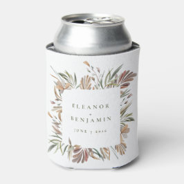 Enfriador De Latas Personalizado de nombres de Bodas de los tonos de 