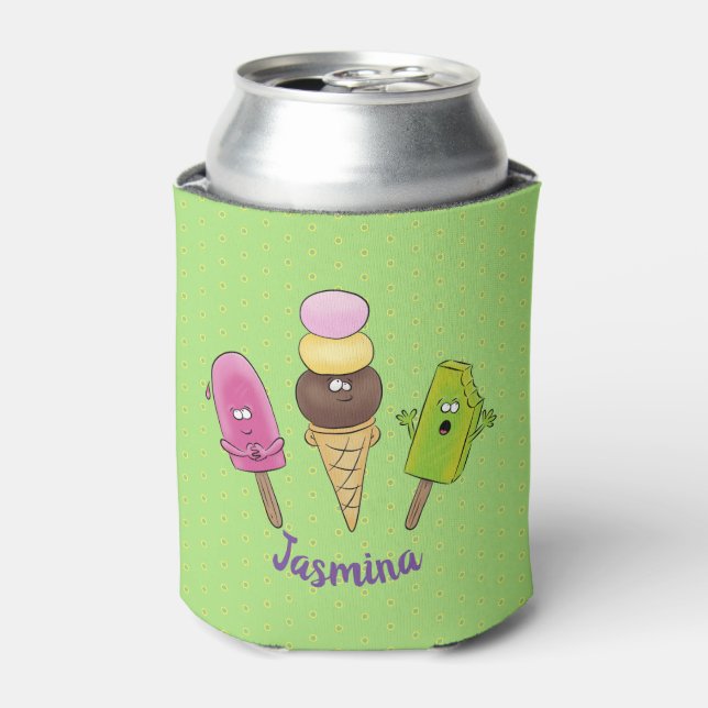 Enfriador De Latas Personalizado de paletas de helado de sabor divert (Lata Anverso)