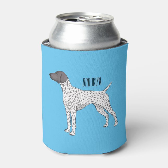 Enfriador De Latas Personalizado de perro puntero de Shorthal alemán (Lata Anverso)