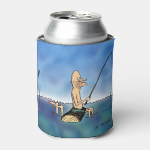 Enfriador De Latas Personalizado de Pesca en Día Extraño