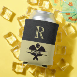 Enfriador De Latas Personalizado de tipo de pelota Monograma Nombre i