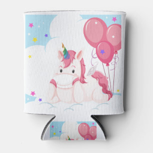 Enfriador De Latas personalizado de unicornio rosa