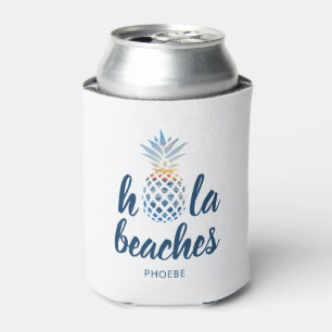 Enfriador De Latas Personalizado de vacaciones de Pineapple Seaside B