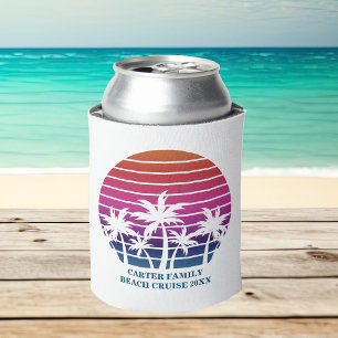 Enfriador De Latas Personalizado de vacaciones Sunset de la Reunión d