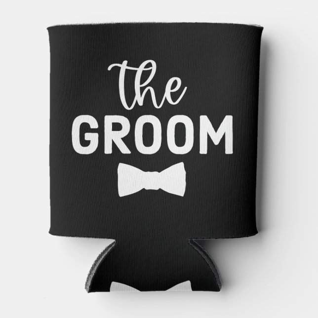Enfriador De Latas Personalizado El Boda Groom (Anverso)