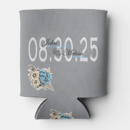 Enfriador De Latas Personalizado Elegant Wedding Day Favor