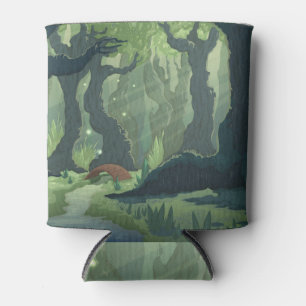 Enfriador De Latas Personalizado Fairytale Forest Scenery Vintage.