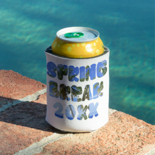 Enfriador De Latas Personalizado Fiesta Minimalista de SpringBreak
