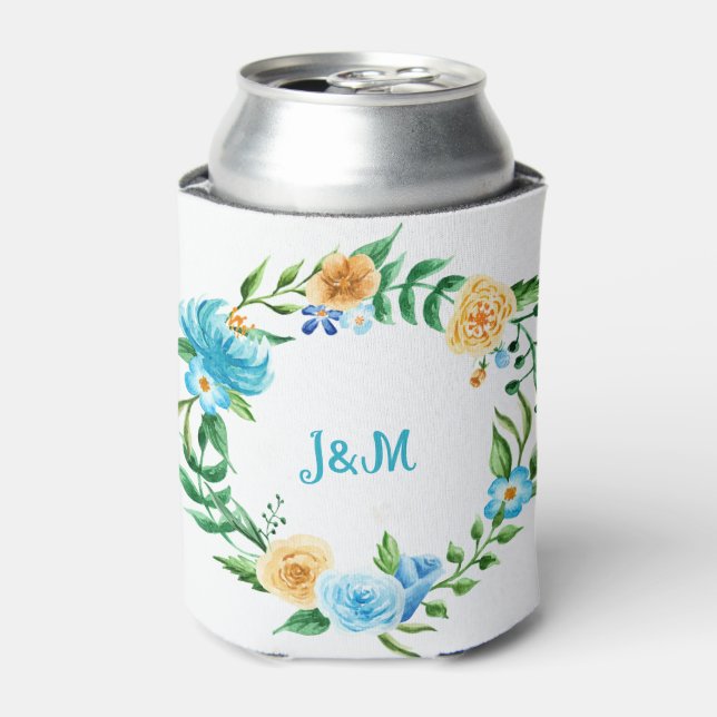 Enfriador De Latas Personalizado Floral Wreath (Lata Anverso)