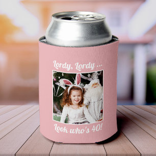 Enfriador De Latas Personalizado Foto Divertido Guay 40 cumpleaños Ro