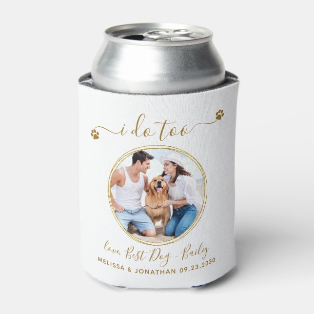 Enfriador De Latas Personalizado Foto: Yo hago muy elegante Boda de p (Lata Anverso)