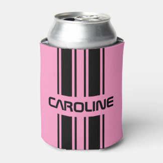 Enfriador De Latas Personalizado Guay Cute Rosa Black Auto Race Banda