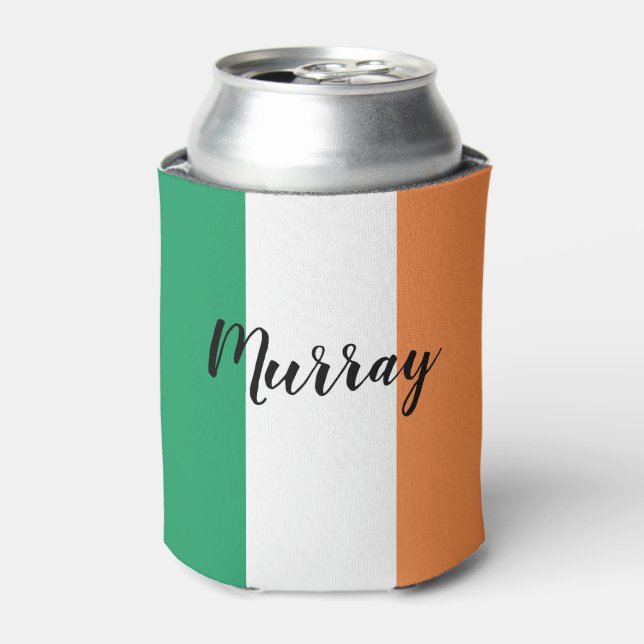 Enfriador De Latas Personalizado irlandés de apellidos (Lata Anverso)