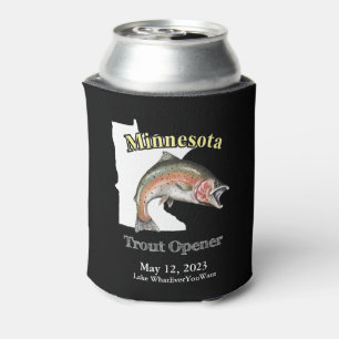 Enfriador De Latas Personalizado Lago/Fecha Minnesota Apertura de tru