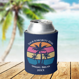 Enfriador De Latas Personalizado lindo Sorority Spring Break Beach Fi
