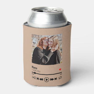 Enfriador De Latas Personalizado Mamá te amo el día de la madre