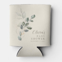 Personalizado Minimalista Gold Greenery Baby Showe