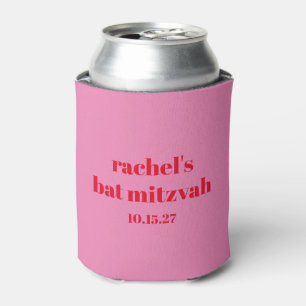 Enfriador De Latas Personalizado negrita tipografía rosada roja moder