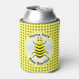 Enfriador De Latas Personalizado Neutral de Abeja Amarilla Cute Géner