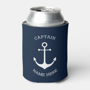 Enfriador De Latas Personalizado Nombre del barco Capitán anclaje n