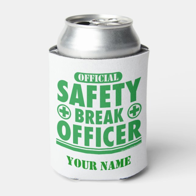 Enfriador De Latas Personalizado Oficial Oficial de Seguridad (Lata Anverso)
