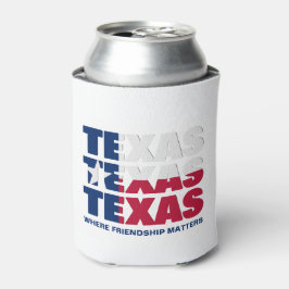 Enfriador De Latas Personalizado patriótico TEXAS FLAG Cooler