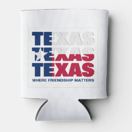 Enfriador De Latas Personalizado patriótico TEXAS FLAG Cooler