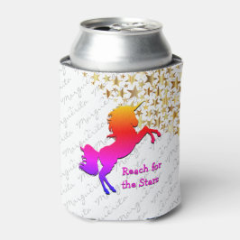Enfriador De Latas Personalizado personalizado de Cute White UNICORN