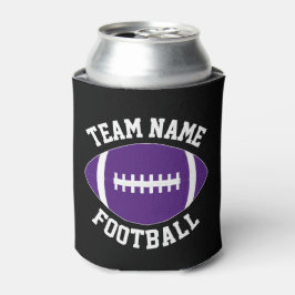 Enfriador De Latas Personalizado Purple Football Team Name Personaliz