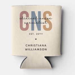 Enfriador De Latas Personalizado Retro Especialista en Enfermería Clí