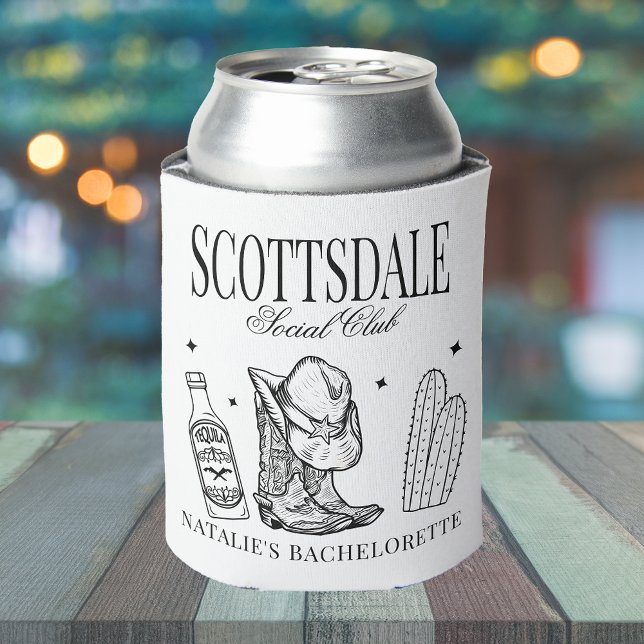 Enfriador De Latas Personalizado Scottsdale Bachelorette Party Social (Subido por el creador)