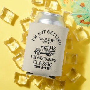 Enfriador De Latas Personalizado setenta y cinco vintage cumpleaños 7