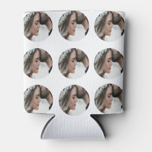 Enfriador De Latas personalizado simple añadir collage de fotos circu