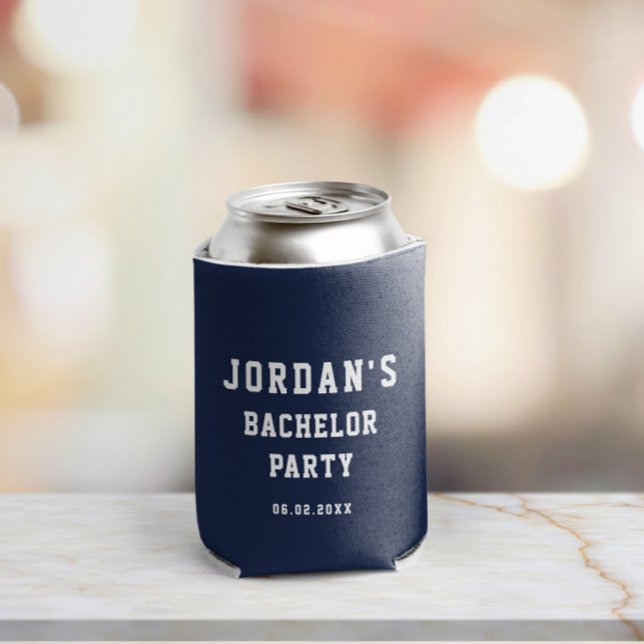 Enfriador De Latas Personalizado Simple Moderno Guay Bachelor Party N (Subido por el creador)