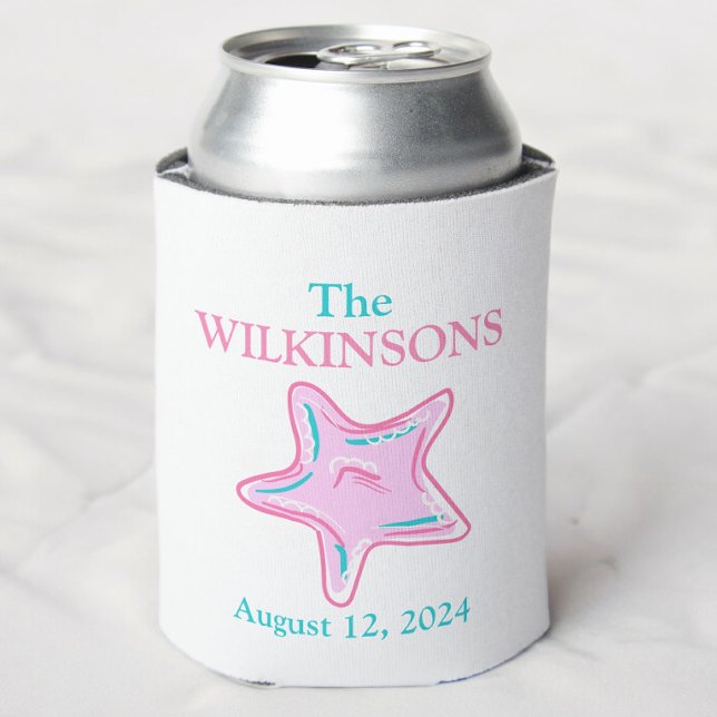 Enfriador De Latas Personalizado Starfish Beach Wedding Favor de dest (Subido por el creador)