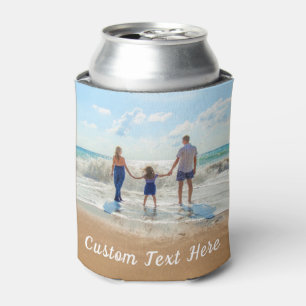 Enfriador De Latas Personalizado Su Refrigerador de bebidas fotográfi