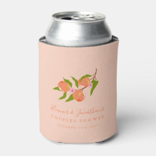 Enfriador De Latas Personalizado Summer Peach Fruit Boho Couho Ducha