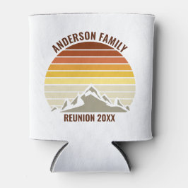 Enfriador De Latas Personalizado Sunset Mountain Family Reunion Vinta